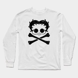 BETTY BOOP - Skull & crossbones Long Sleeve T-Shirt